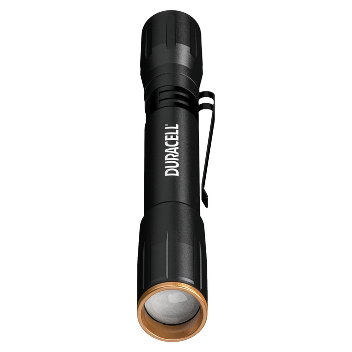 Duracell DF150 LED Stiftleuchte & Taschenlampe Frontalansicht mit LED Lichtquelle