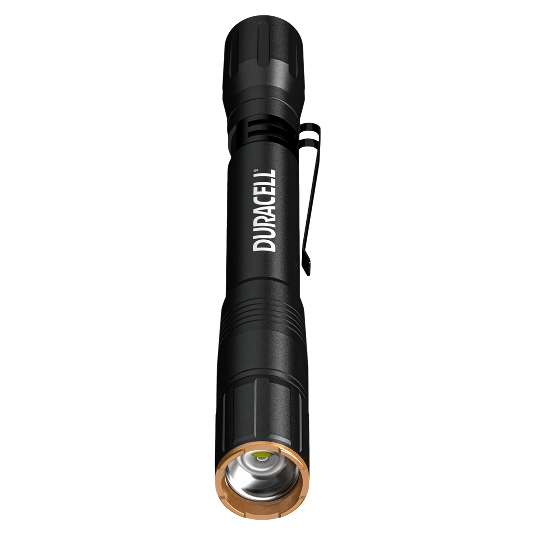 Duracell DF400R LED Stiftleuchte & Taschenlampe Frontalansicht mit LED Lichtquelle