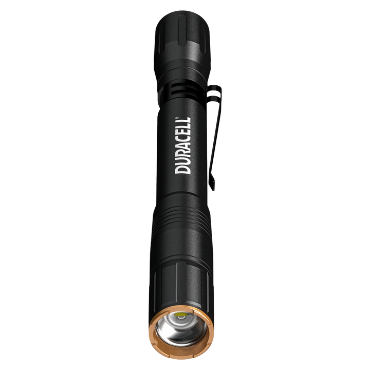 Duracell DF400R LED Stiftleuchte & Taschenlampe Frontalansicht mit LED Lichtquelle
