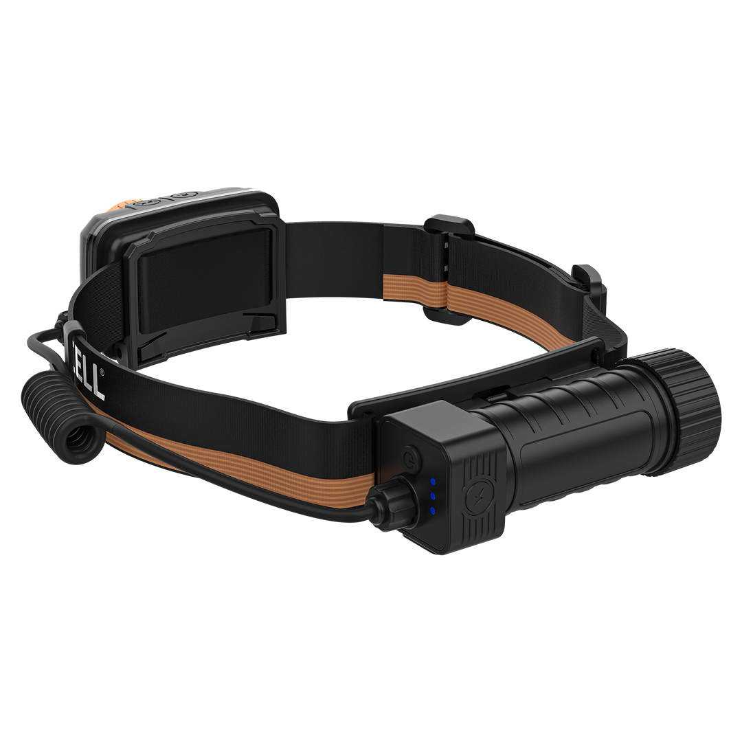 Duracell DH1500R LED Stirnlampe Rückansicht mit Stirnband