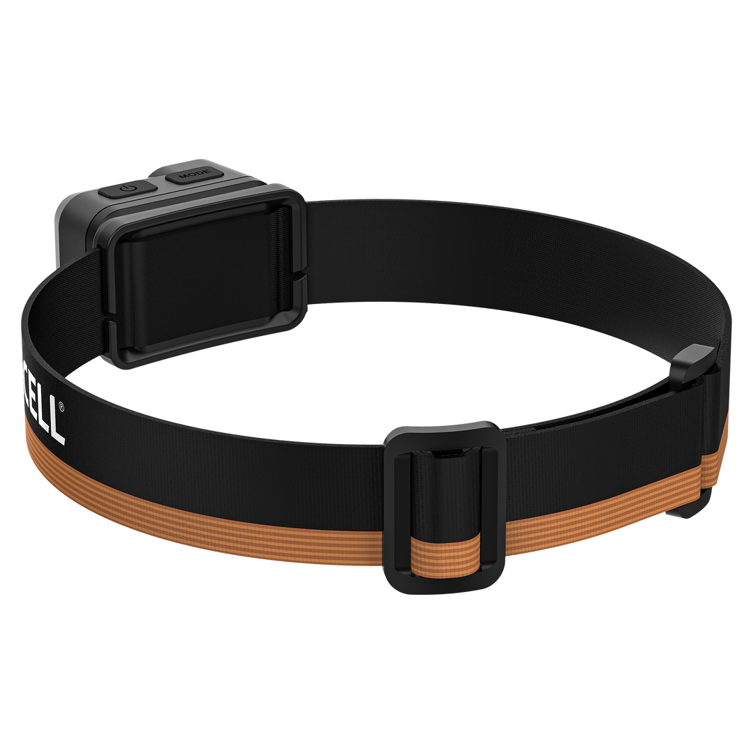 Duracell DH500R LED Stirnlampe Rückansicht mit Stirnband