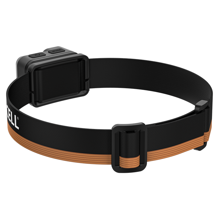 Duracell DH500R LED Stirnlampe Rückansicht mit Stirnband