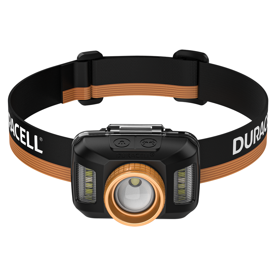 Duracell DH850R LED Stirnlampe Frontalansicht mit LED Lichtquelle