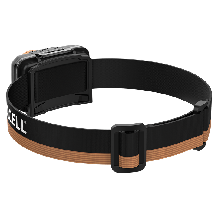 Duracell DH850R LED Stirnlampe Rückansicht mit Stirnband